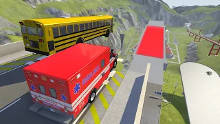 Heavy Vehicle High Speed Jumps In Red Slime Pool (Blood) #2 - BeamNG.drive High Speed Jumps In Pool