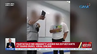 Pagtatalo ng umano'y lasing na estudyante at isang guro, viral online | UB