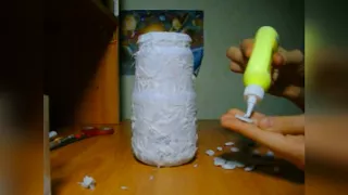 Как делать пейп-арт ( paper-art ). Бумажное творчество. Как сделать вазу/банку для карандашей