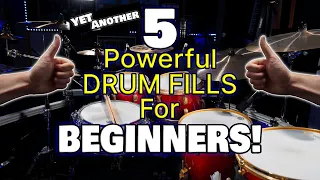 5 POWERFUL Drum Fills For Beginners! (PART 3) | Easy Beginner Drum Fills - DRUM LESSON