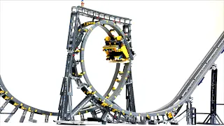 I Built a LEGO Loop Rollercoaster!