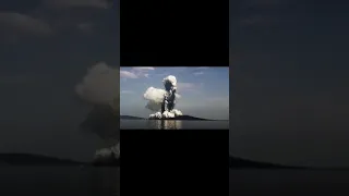 Vulcao Cumbre exato momento da erupção