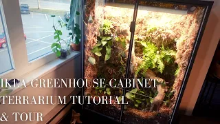 IKEA GREENHOUSE CABINET (Rudsta): Terrarium Tutorial and Tour