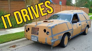 HOMEMADE DRIVABLE CAR BOX FORT CHALLENGE!