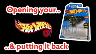 REMOVING THE BLISTER PACK FROM YOUR HOT WHEELS CARD AND PUTTING IT BACK ON * link in discription