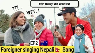 Foreigner Singing Nepali Song EP2 | Australian reaction Nepali Music Video Ghongba | Sandip Karki