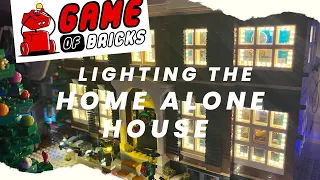 Adding lights and sound to the LEGO Home Alone house from Game of Bricks