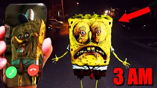 CALLING SPONGEBOB ON FACETIME AT 3 AM!! (HE CHASED ME)