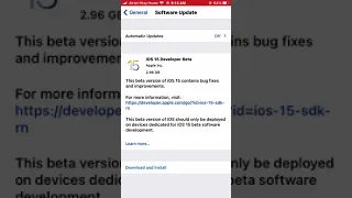 iOS 15 Developer Beta iPhone 8