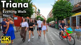 Triana Friday Evening 4k Virtual Walking Tour, Seville, Spain 🇪🇸