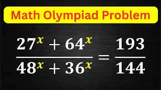 A Nice Math Olympiad Exponential Problem | China Math Olympiad | Are you able to solve?