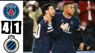 Paris Saint Germain vs Club Brugge 4-1  RESUME | UEFA Champions League 2021/2022