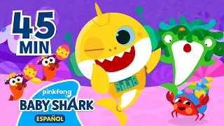 Tiburón Bebé Robot y más canciones | Feliz Mes de Tiburón🎉| + Recopilación | Baby Shark en español