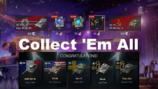 New Year Opening - FREE TANKS from Collect 'Em All Containers World of Tanks Blitz