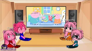 |Gacha Club| 🐷 Peppa Pig Family Reacts to Piggy Memes Part 1 |Gacha Life|