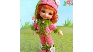 Knitting clothing for dolls. Вязаная одежда для кукол.