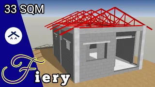 5.5mx6m (33sqm) Simple House Design with 2 Bedroom
