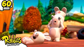 Help Rabbid Nurse! | RABBIDS INVASION | 1H New compilation | Cartoon for kids