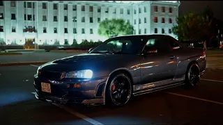 NIGHT DRIVE NISSAN SKYLINE R34!      #jdm#nightcity#drive