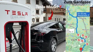 Langstreckenfahrt Tesla Model Y (850km!)