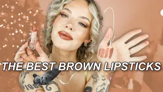 THE BEST BROWN LIPSTICKS (my top five favorite BROWN lipsticks) // @ImMalloryBrooke