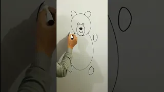 Cute teddy bear drawing tutorial #shorts