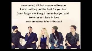 Walk Off The Earth - Someone Like You - Lyrics