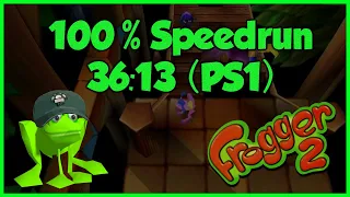 Frogger 2: Swampy's Revenge - 100% (PS1) Speedrun in 36:13 [World Record]