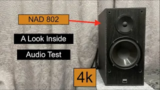 NAD 802 Bookshelf Speakers -  A Look Inside + Audio Test