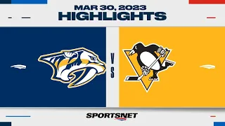 NHL Highlights | Predators vs. Penguins - March 30, 2023