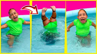 Acrobacias na Piscina  - MC Divertida #SHORTS