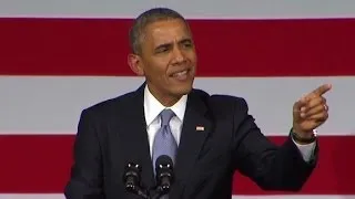 Obama to heckler: You're screwing up my speech