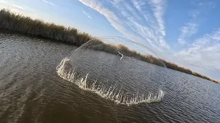 НАШЛИ СКОПЛЕНИЕ РЫБЫ И НЕПЛОХО ОТЛОВИСЬ!!!   ОСЕННЯЯ РЫБАЛКА НА КАСТИНГОВУЮ СЕТЬ...