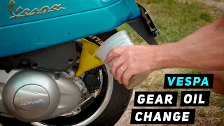 Vespa GTS - Gear / Hub / Transmission Oil Change | Mitch's Scooter Stuff