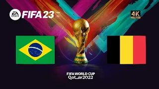 Brasil x Bélgica | FIFA 23 Gameplay Copa do Mundo Qatar 2022 | Final [4K 60FPS]