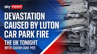 Luton: New footage reveals extent of damage caused by car park fire