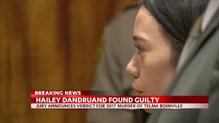 Hailey Dandurand was found guilty on all counts in the North Shore murder trial