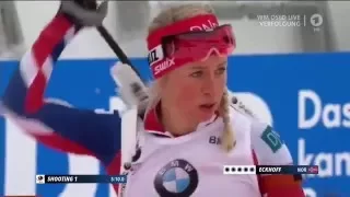 Damen Verfolgung 10 km Biathlon WM  Oslo 2016