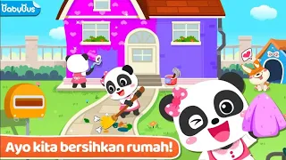 PANDA MIUMIU MEMBANTU AYAH MEMBERSIHKAN RUMAH | GAME KARTUN | BABY BUS INDONESIA