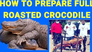 HOW TO PREPARE A FULL ROASTED CROCODILE 🐊😋! CARNIVORE LANGATA! KENYANS VS FOOD SHOW 🔥