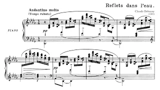 Debussy: Images, Book 1 - I. Reflets dans l'eau [Thiollier] (w/ score)