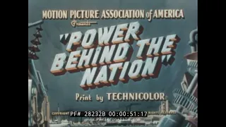 1947 WARNER BROTHERS PATRIOTIC FILM "POWER BEHIND THE NATION" INDUSTRY & RAILROADS 72042