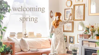 welcoming spring 💐 a springtime reset vlog // cleaning, organizing & making a spring bucketlist