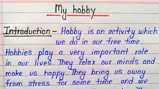 Essay writing on my hobby with heading in english