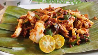 SUPER EASY Sambal Sotong • Squid 叁巴苏东 Asian Spicy Calamari