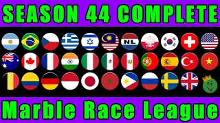 Marble Race League Season 44 Complete Race in Algodoo / Marble Race King