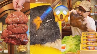 Amazing china human cooking Animal skins 😲😲😲