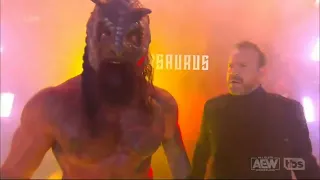 Luchasaurus HEEL Entrance With NEW THEME SONG 2022 AEW BLOOD AND GUTS