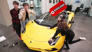 Buying EVERYTHING My Girlfriend Touches Blindfolded!