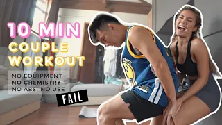 10 Min Workout With My Husband *HILARIOUS*